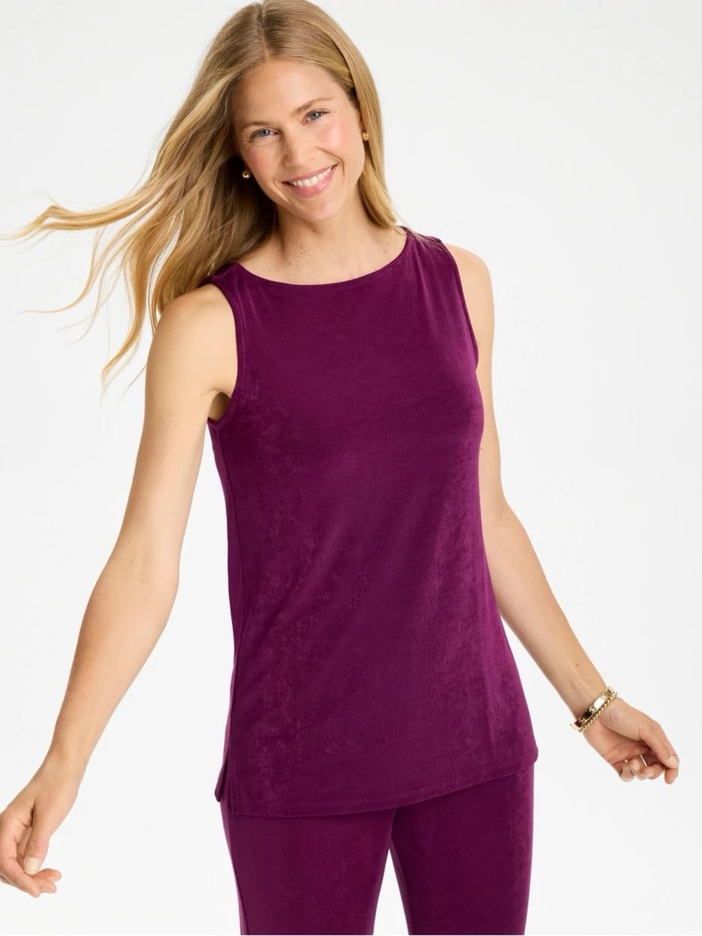 # Travelers by Chico’s XXL Side-Slit Tank in Deep Red
